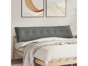 Coussin de dos, coussin de dossier gris foncé 200 x 50 cm tissu en microfibre cf54712