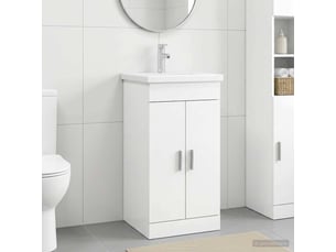 Meuble de salle de bain avec évier blanc 42x40x84.5 cm shl8090