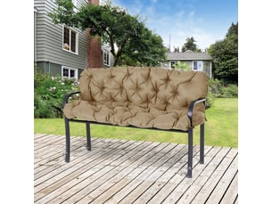 Coussin de banc 3 places kaki 150x98x8 cm avec liens intérieurextérieur pour jardin et balancelle