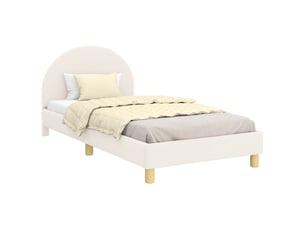 Lit simple 90x190 cm coloris beige