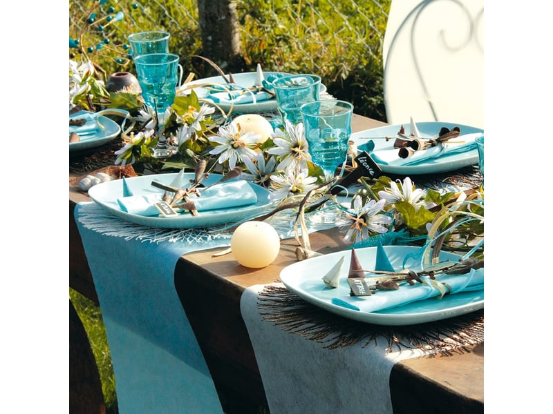  Santex 5696-5-30, chemin de table en intissé 25 metres, rose  - Conforama D