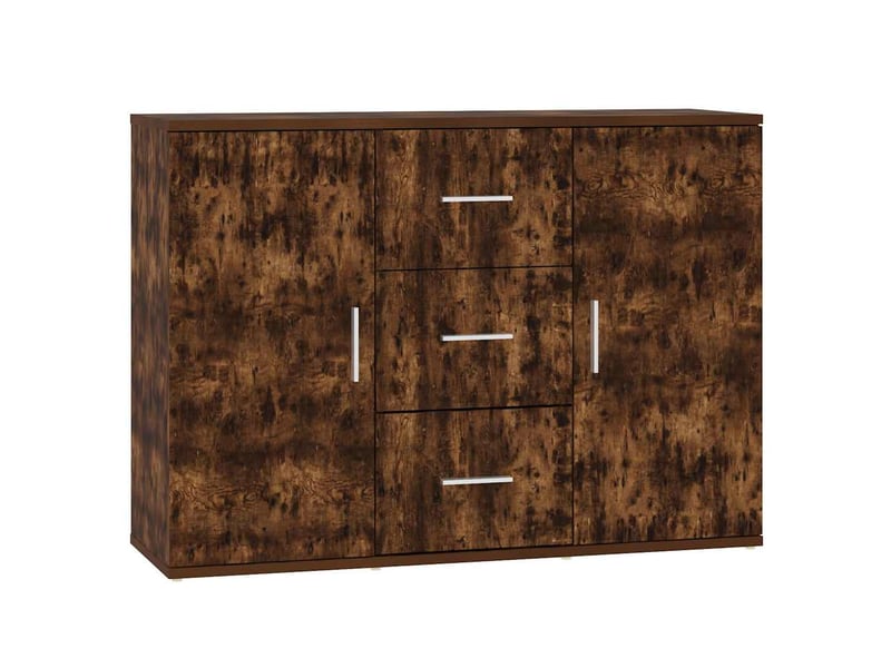  Buffet - bahut - meuble de rangement chêne fumé 91x29,5x65 cm bois d'ingénierie  - Conforama A