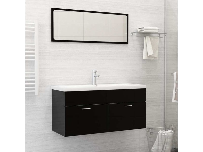  Lavabo encastré, vasque à poser avec robinet 101x39x18 cm céramique blanc cf65668  - Conforama B