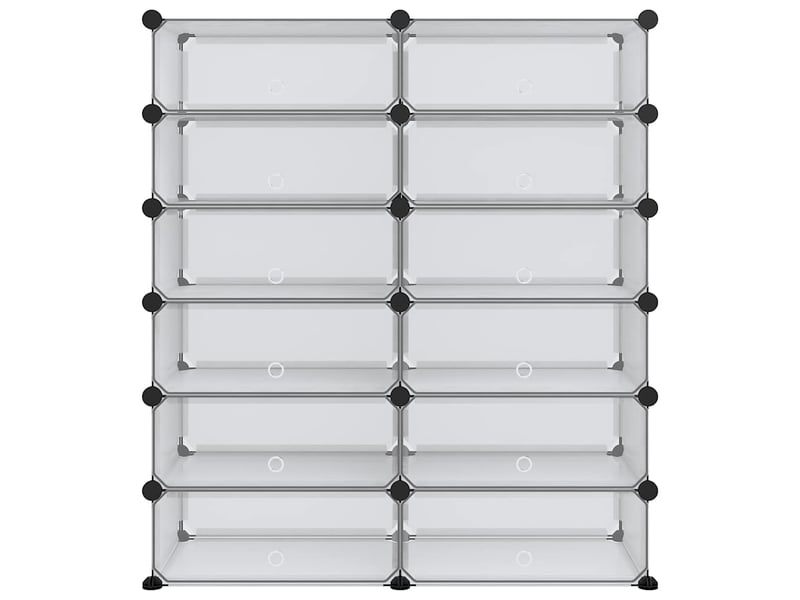 Meuble à chaussures, étagère à chaussures transparent 94,5x36,5x106 cm pp  - Conforama C