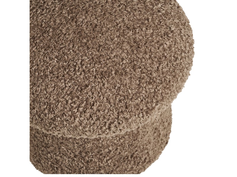 Mushy- pouf en fourrure artificielle marron ø45 cm  - Conforama C