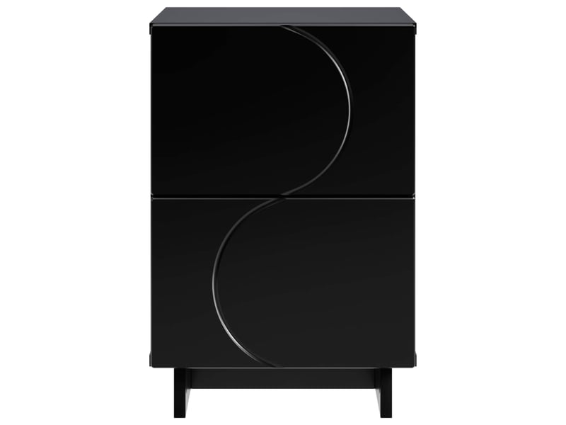 Table de chevet - cabinet de chevet - table de nuit 2 pièces noir 33,5 x 34,5 x 50 cm - Conforama C