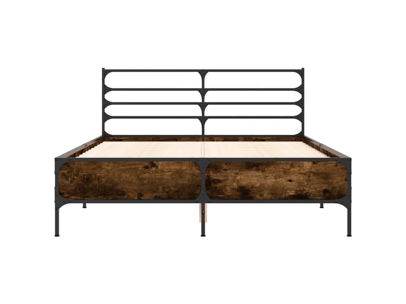  Lit double- lit adulte -  cadre de lit sans matelas chêne fumé 140x200 cm  - Conforama C