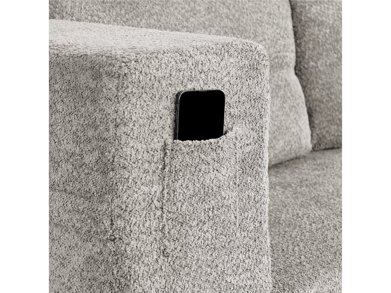  Fauteuil convertible modulaire gris clair tissu canapé lit d'appoint pliable avec rangement  - Conforama D