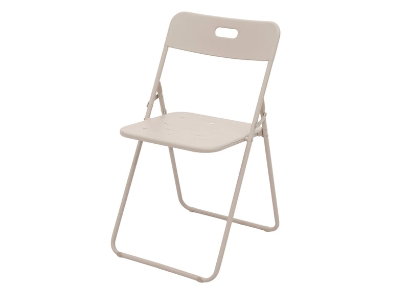 Salon de jardin bistro pliant 3 pièces 60x60 cm – beige – acier avec revêtement e-coating, 2 places - Conforama B