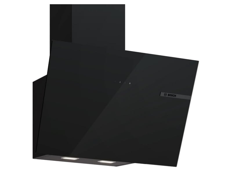  Bosch - bosch. Hotte décorative. 60 cm. Ser4. Noir. 3 niveaux. Evacuationrecyclage. Evac. Air mode normal max mode intensif : 560 m3h. 63 db. Touch select. Led 2x2.5w. Classe énergie b  dwk65df61 - DWK65DF61 - Conforama A