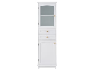 Colonne de salle de bain 2 portes 2 tiroirs en mdf blanc 45 x 36 x 160 cm