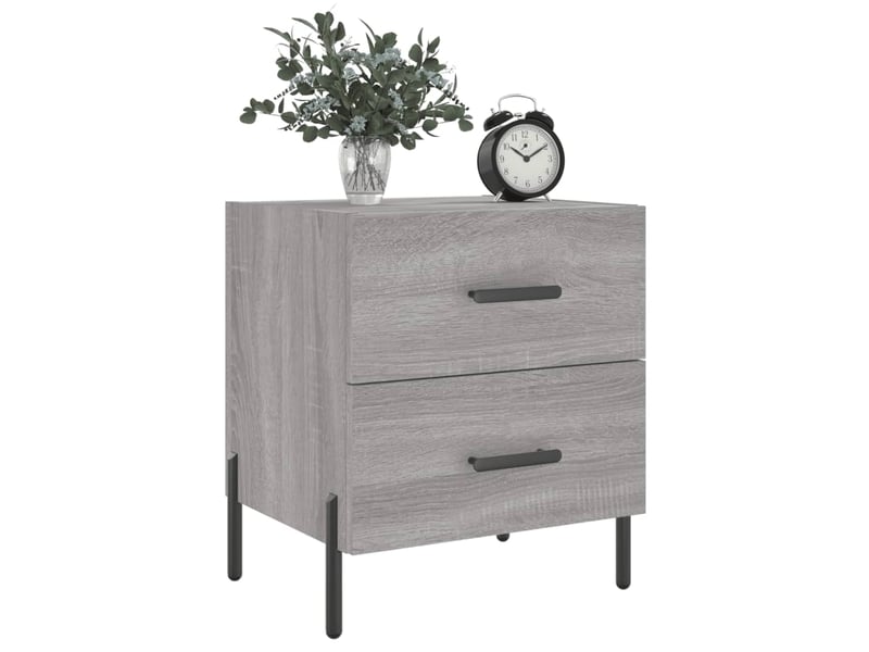  Table de chevet sonoma gris 40x35x47,5 cm bois d’ingénierie  - Conforama C