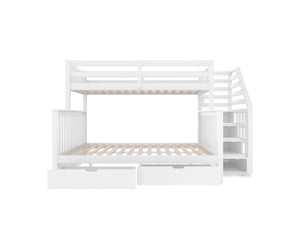 Lit superposé 90x200 cm <strong>ZOVIRA</strong>  <strong></strong> coloris blanc