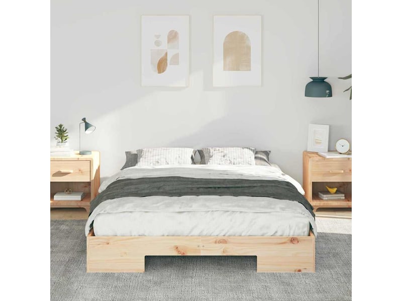 Lit double- lit adulte - cadre de lit marron 150 x 200 cm - Conforama B