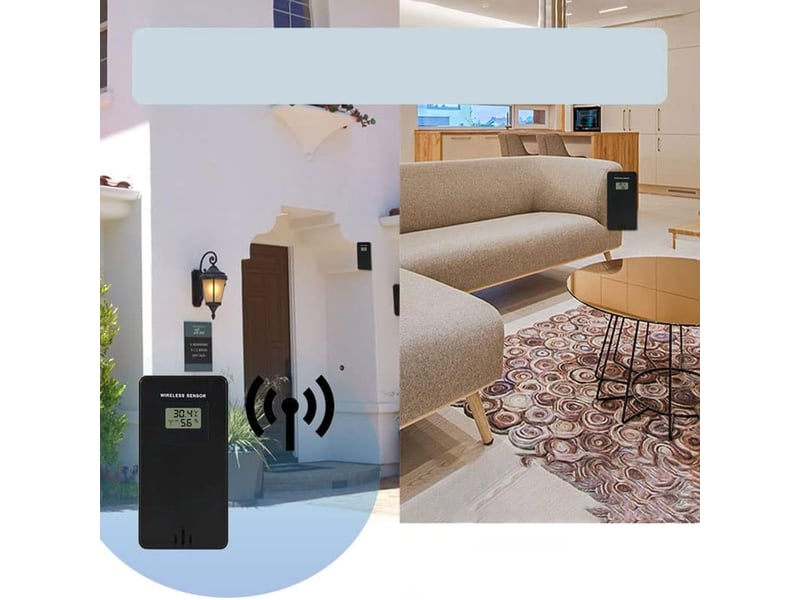  Station météo numérique avec prévisions météorologiques, thermomètre, hygromètre et réveil multifonction chicfurn  - Conforama E
