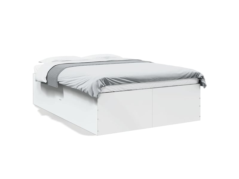  Lit double- lit adulte -  cadre de lit sans matelas blanc 120x200 cm  - Conforama A