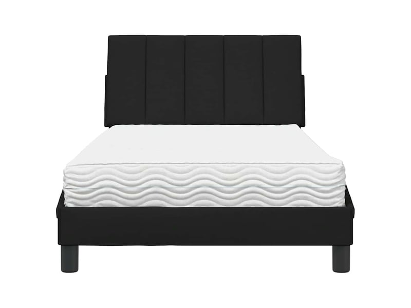  Lit avec matelas hanko noir 100x200 cm tissu  - Conforama D