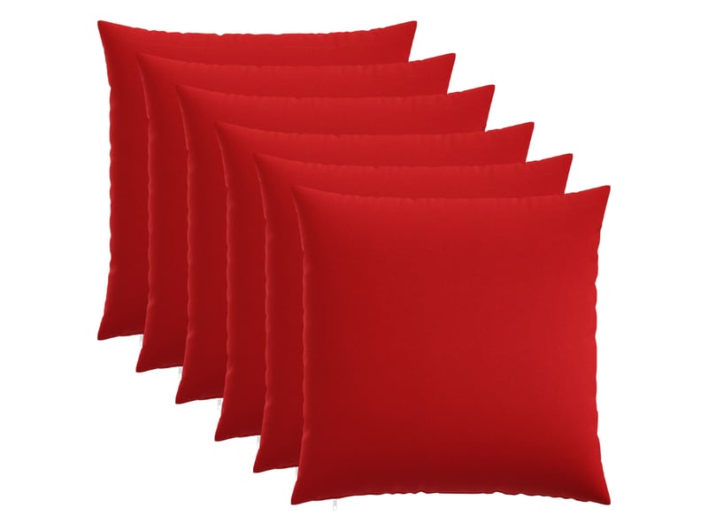  Lot de 6 housses de coussin heerlen rouge 70 x 70 cm tissu cf49730  - Conforama B