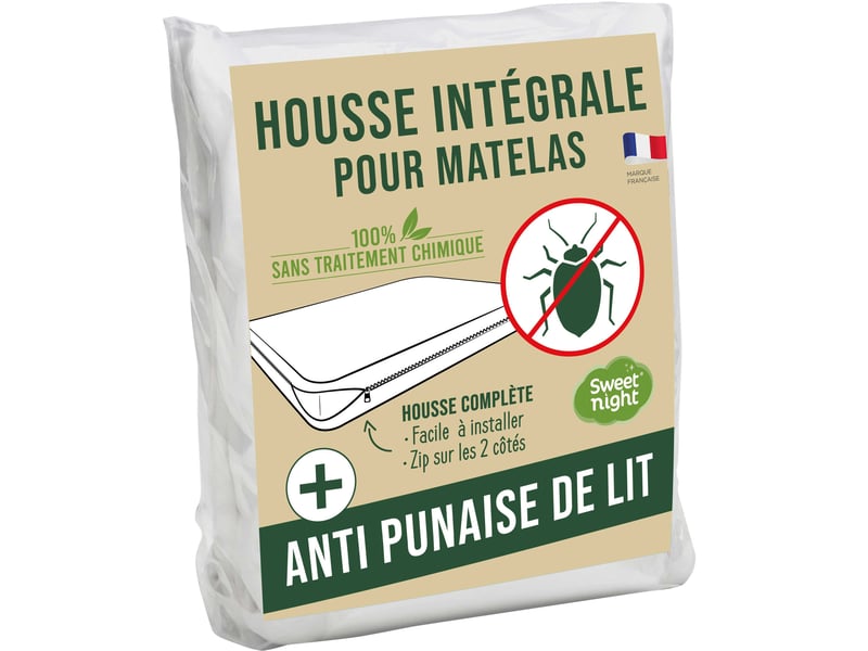 Housse De Matelas Anti-Acariens Euroallergy Superior 140x200x25 Cm - Intégrale Avec Fermeture Éclair Certifiée