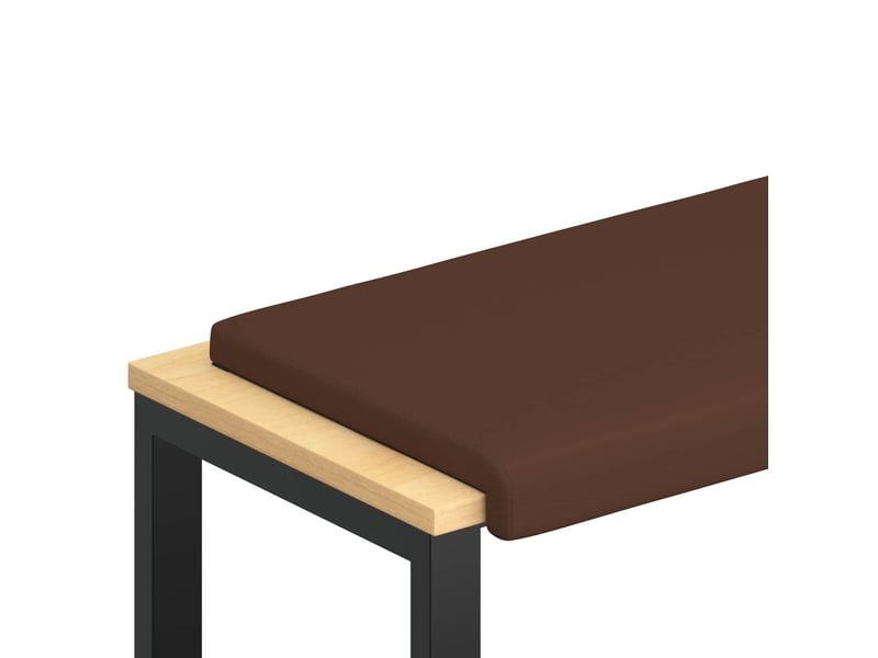  Coussin de banc, coussin d'assise, coussin de canapé simili cuir marron profondeur 35 cm cf52921  - Conforama A