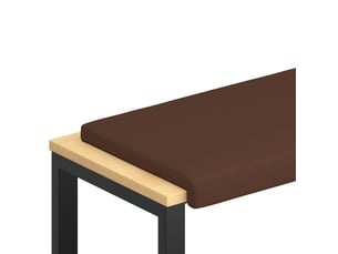 Coussin de banc, coussin d'assise, coussin de canapé simili cuir marron profondeur 35 cm cf52921