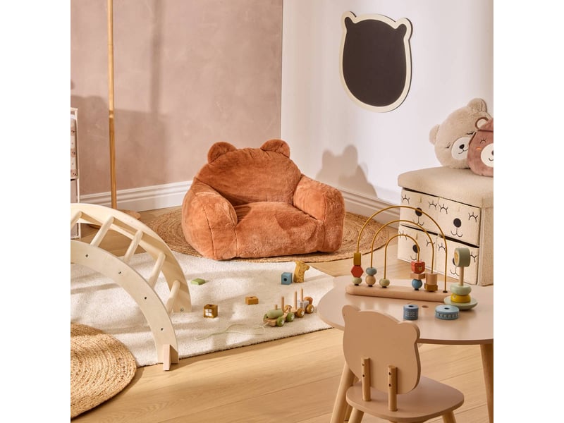 Fauteuil compressé muzi mini ourson marron 60x52x65 cm MAMAD - Conforama B