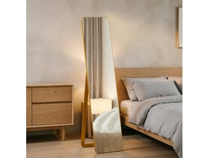 Miroir rectangulaire à poser coloris bois clair <strong>BEAOK</strong>  <strong></strong> - 43 cm x 37 cm
