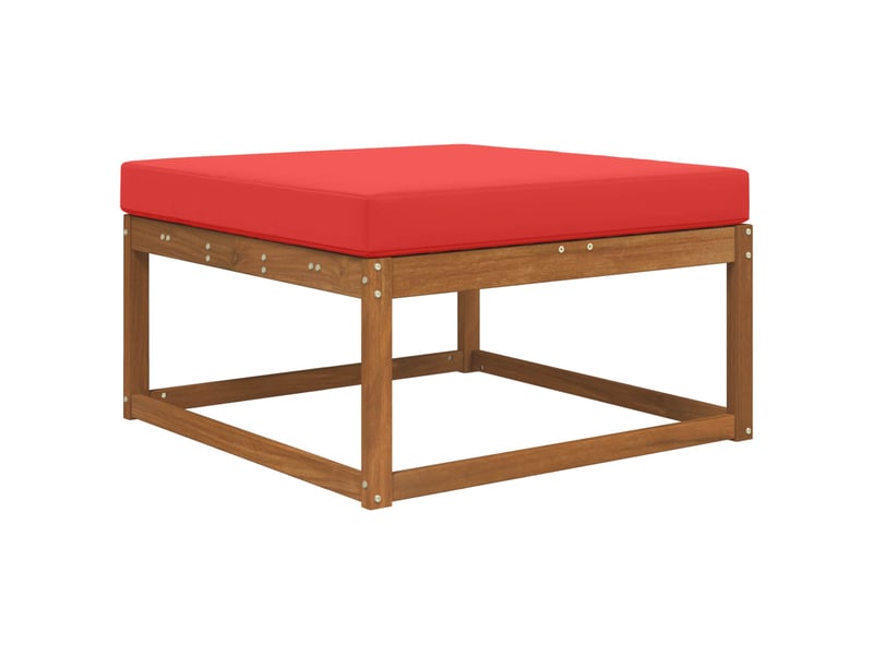  Coussin de canapé d'extérieur, coussin de chaise polyester rouge 80 x 80 cm cf54157  - Conforama C