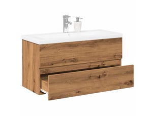 Armoire lavabo avec bassin intégré chêne artisanal shl4150