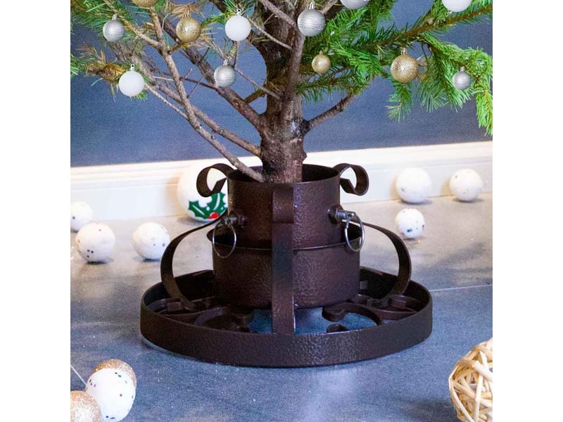  Support de sapin de noël cuivre antique 29x29x15,5 cm cf61978  - Conforama B