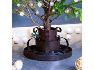 Support de sapin de noël cuivre antique 29x29x15,5 cm cf61978
