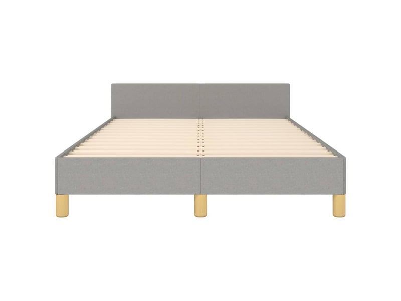  Lit double- lit adulte -  cadre de lit sans matelas gris clair 120x190 cm tissu  - Conforama D
