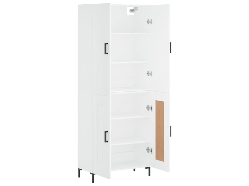  Buffet haut - bahut - meuble de rangement blanc 69,5x34x180 cm bois d'ingénierie  - Conforama D