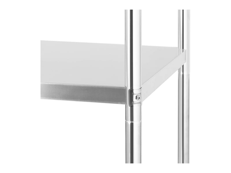  Étagère en acier inoxydable inox à poser de cuisine professionnelle 4 niveaux (dimensions : 120 x 40 x 180 cm, nombre de tablettes : 4, capacité de 200 kg) professionnel 14_0005189  - Conforama E
