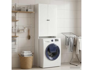 Armoire de toilette alkmaar blanc brillant 66x25.5x190 cm