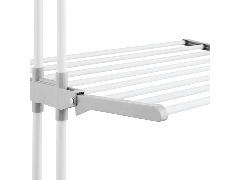  Séchoir à linge mobile tour 179 x 126 x 63,5 cm 4 niveaux avec roulettes design pratique en fer blanc 13_0017301  - Conforama E