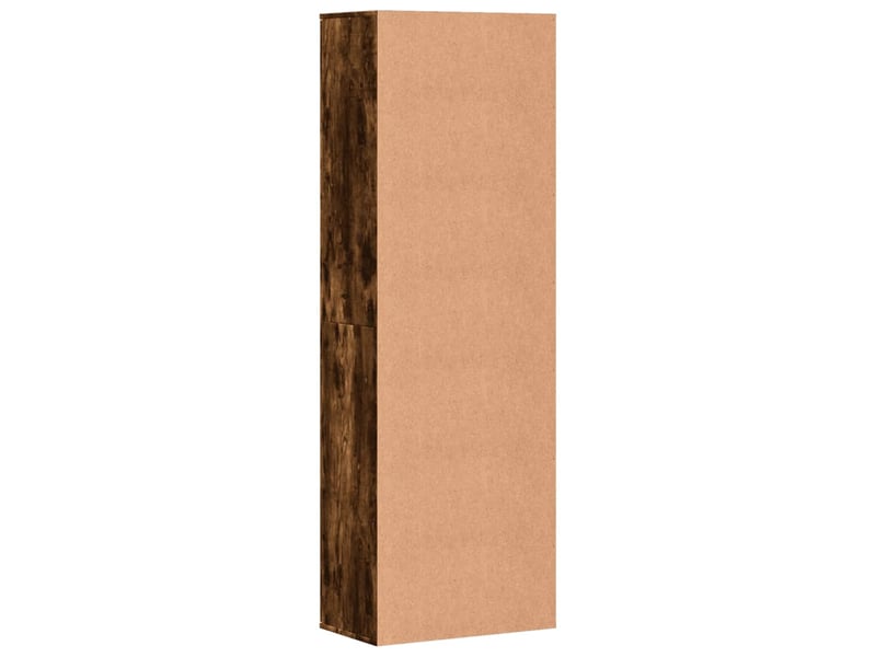  Buffet haut - bahut - meuble de rangement chêne fumé 60x35x180 cm bois d'ingénierie  - Conforama E