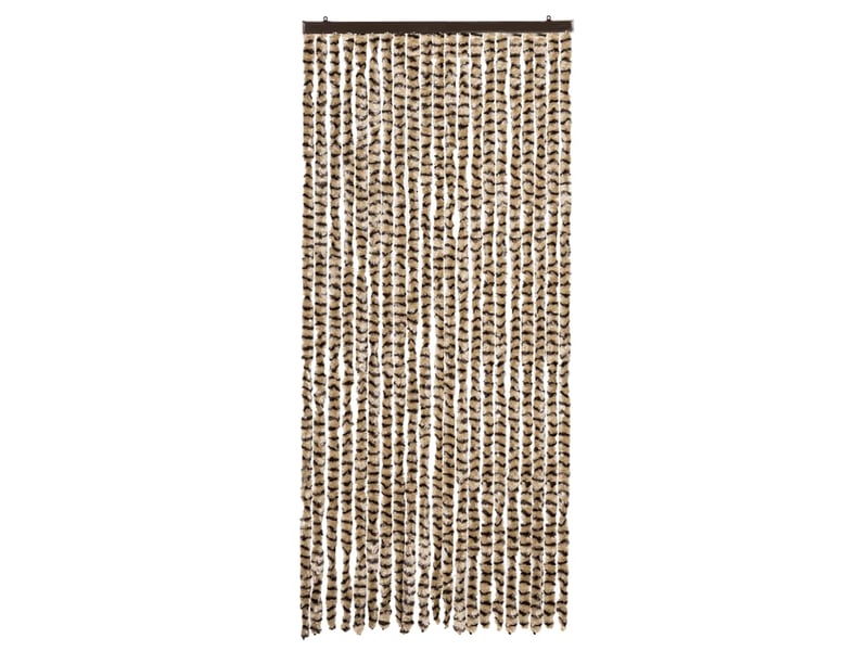  Rideau anti-mouches, moustiquaire beige et marron 90x200 cm chenille cf43501  - Conforama C