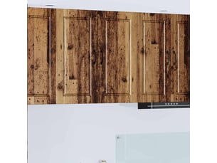 Meuble mural de cuisine, armoire de cuisine bois ancien 80x31x80cm shl7030