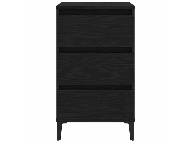  Table de chevet - cabinet de chevet - table de nuit chêne noir 40 x 35 x 69 cm bois d'ingénierie  - Conforama E