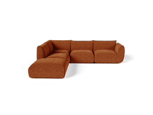Canapé d'angle gauche fixe SIA HOME NOOMA 7 places Velours 