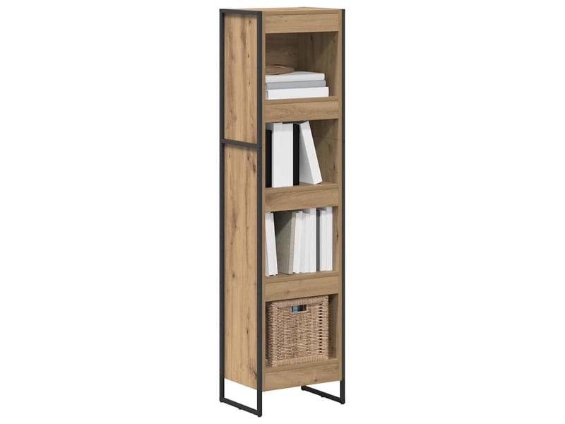 Bibliothèque, armoire à livres 40 x 30 x 155 cm bois d'ingénierie chêne artisan - Conforama C
