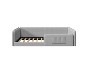 Lit simple 90x200 cm GUTENT coloris gris