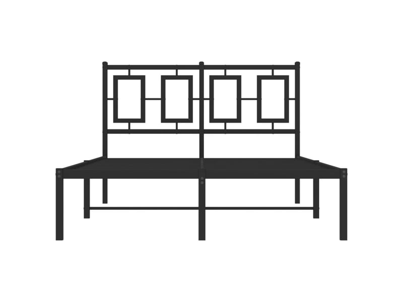  Lit double- lit adulte -  cadre de lit métal sans matelas avec tête de lit noir 120x200cm  - Conforama D