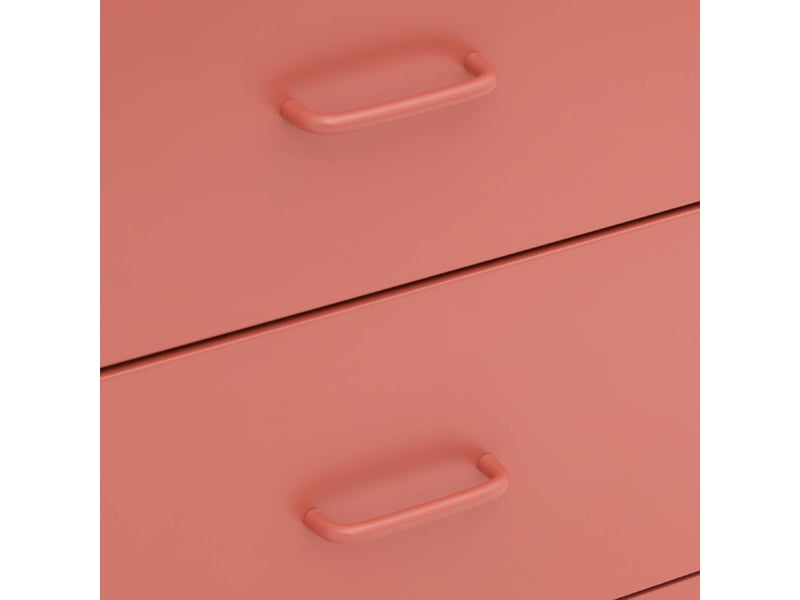  Commode industrielle acier 4 tiroirs terracotta - soho  - Conforama E