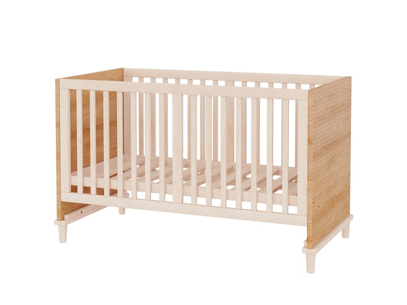  Commode à langer multifonction blanche 114×53×92 cm avec barrière amovible et rangement  - Conforama A
