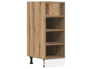 Meuble bas de cuisine chêne artisanal 30x44,5x81,5cm bois d'ingénierie