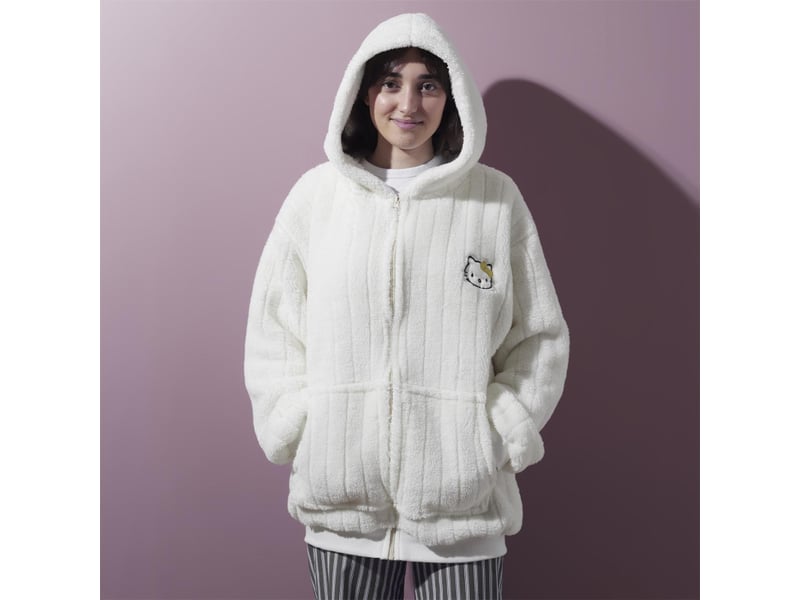  Lot de 2 sweats à capuche hello kitty - blanc et noir  - Conforama C