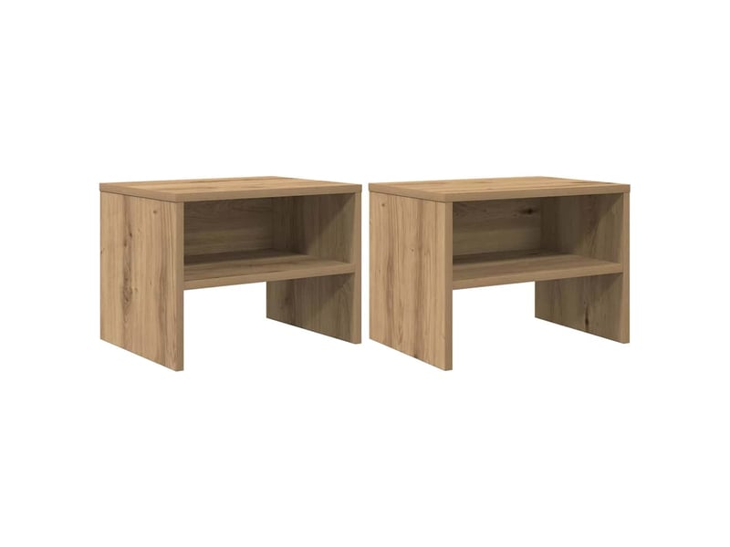  Table de chevet - cabinet de chevet - table de nuit 2 pc chêne artisanal 40 x 30 x 30 cm  - Conforama A