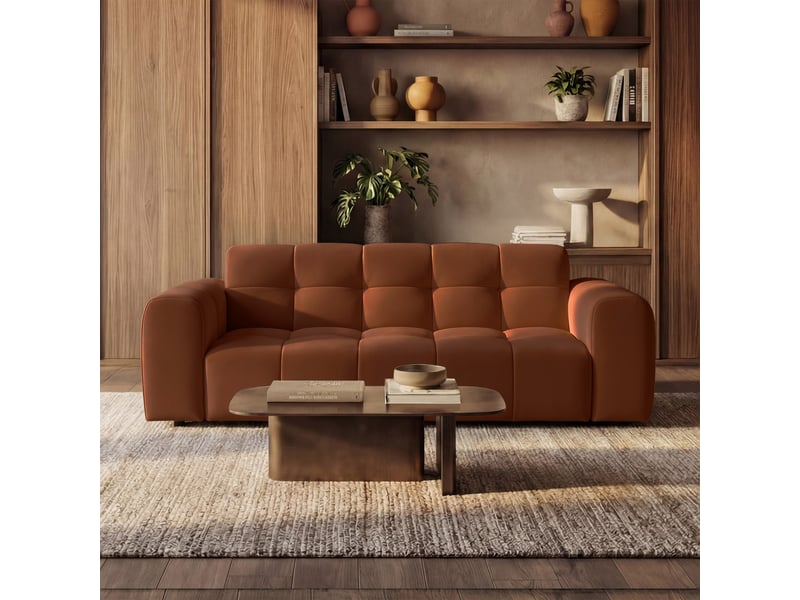  Selsey boloon - canapé - 210 cm - velours cuivre Boloon - Conforama B
